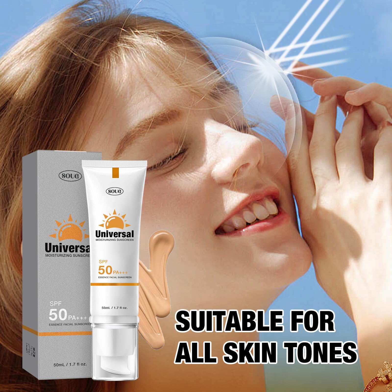 Amazon.com: Tinted Sunscreen for Face SPF 50,Universal Protector